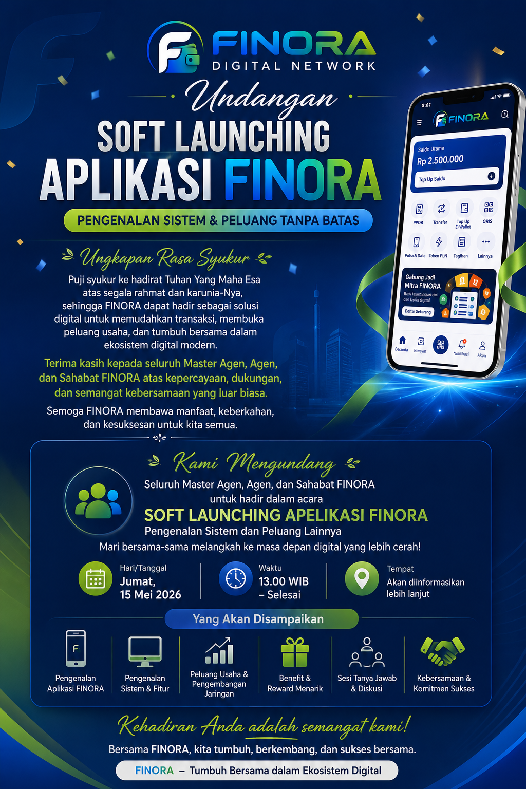 Soft Launching FINORA